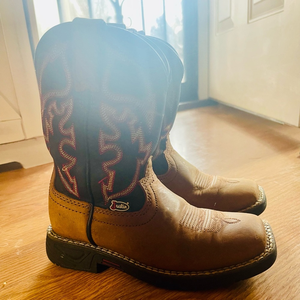Kids Brown Western Boots